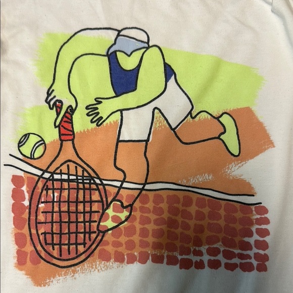 Nike Dri-FIT Tennis Graphic Tank Top Sleeveless Athletic White Small - Picture 3 of 5